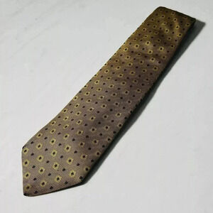 CADE' MILANO 100% Silk Tie Gold / Yellow - Made in Italy - 60" Length - 4" Wide